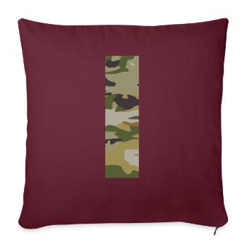 Lettre de camouflage I - Housse de coussin décorative 45 x 45 cm - bordeaux - Devant