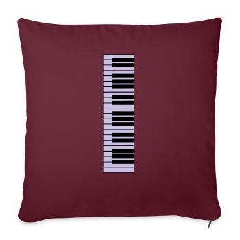 klaviertasten, piano, klavier, keyboard 2farbig - Sofakissenbezug 45 x 45 cm - Burgunderrot - Vorne