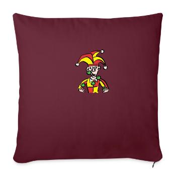 Clown / Joker - Housse de coussin décorative 45 x 45 cm - bordeaux - Devant