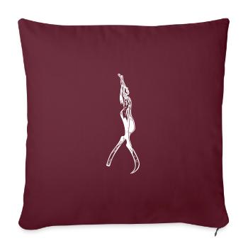 Plongeur sportif en mode apnée - Housse de coussin décorative 45 x 45 cm - bordeaux - Devant