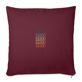 Année de naissance 2029 - Housse de coussin décorative 45 x 45 cm - bordeaux - Devant