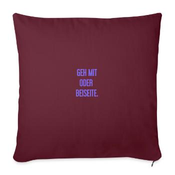 Marchez avec ou sur le côté - Housse de coussin décorative 45 x 45 cm - bordeaux - Devant