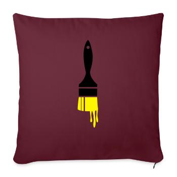 Tropf Pinsel - Sofakissenbezug 45 x 45 cm - Burgunderrot - Vorne