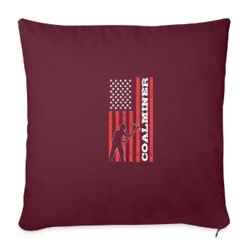 Poison pour travailleurs engagés au charbon - Housse de coussin décorative 45 x 45 cm - bordeaux - Devant