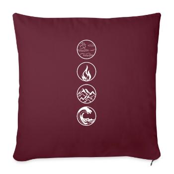 La météo designe tendance - Housse de coussin décorative 45 x 45 cm - bordeaux - Devant
