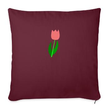 Tulip Niederlande - Sofakissenbezug 45 x 45 cm - Burgunderrot - Vorne