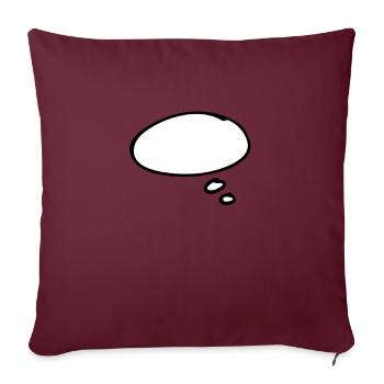 Bulle de pensée - Housse de coussin décorative 45 x 45 cm - bordeaux - Devant