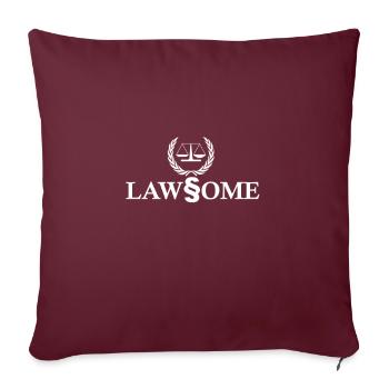 Lawsome Design, Jurastudent, Jurastudium, Jurist - Sofakissenbezug 45 x 45 cm - Burgunderrot - Vorne