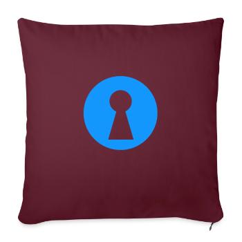 Trou de serrure - Housse de coussin décorative 45 x 45 cm - bordeaux - Devant
