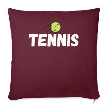 tennis / Tennis / Tennis spieler / Tennis Spielen - Sofakissenbezug 45 x 45 cm - Burgunderrot - Vorne