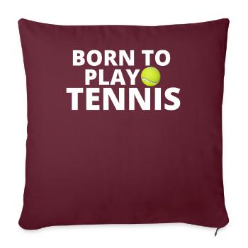 tennis / Tennis / Tennis spieler / Tennis Spielen - Sofakissenbezug 45 x 45 cm - Burgunderrot - Vorne