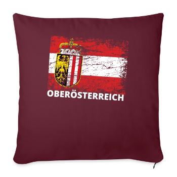 Oberösterreich - Österreich Haute-Autriche / Linz - Housse de coussin décorative 45 x 45 cm - bordeaux - Devant