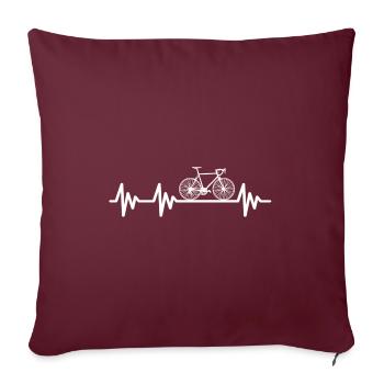 Vélo vélo cycliste I Love My Bicycle - Housse de coussin décorative 45 x 45 cm - bordeaux - Devant