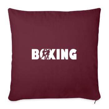 Boxe Boxe Arts martiaux Roi Anneau Boxer Rocky - Housse de coussin décorative 45 x 45 cm - bordeaux - Devant