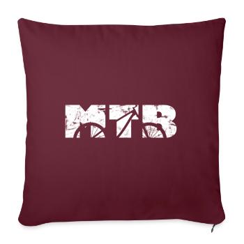 VTT VTT VTT Vélo de montagne Cycliste - Housse de coussin décorative 45 x 45 cm - bordeaux - Devant