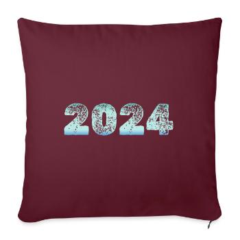 Froid 2024 - Housse de coussin décorative 45 x 45 cm - bordeaux - Devant