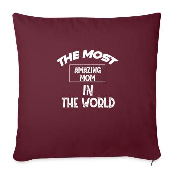 Meilleures mamans maman maman parents - Housse de coussin décorative 45 x 45 cm - bordeaux - Devant