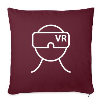 VR Virtual Reality Brille Virtuelle Realität - Sofakissenbezug 45 x 45 cm - Burgunderrot - Vorne