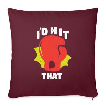 Boxe Boxer Arts Martiaux Boxe Ring Gants de Boxe - Housse de coussin décorative 45 x 45 cm - bordeaux - Devant