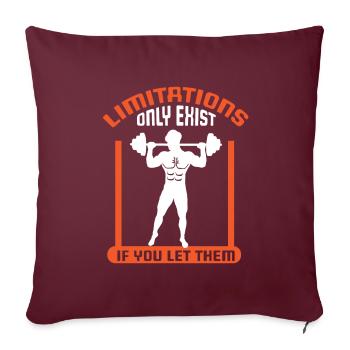 Musculation Musculation Fitness Renforcement musculaire - Housse de coussin décorative 45 x 45 cm - bordeaux - Devant