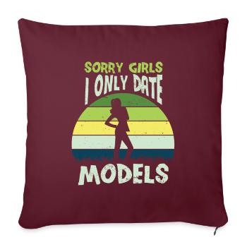 Dates du modèle uniquement Modèles Dimensions du modèle - Housse de coussin décorative 45 x 45 cm - bordeaux - Devant