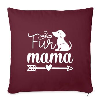 Fur Mama - Flèche et cœur - Housse de coussin décorative 45 x 45 cm - bordeaux - Devant