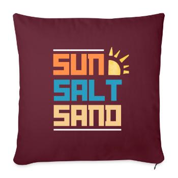 Sun Salt Sand Summer Vibes - Sofa pillowcase 17,3'' x 17,3'' (45 x 45 cm) - burgundy - Front
