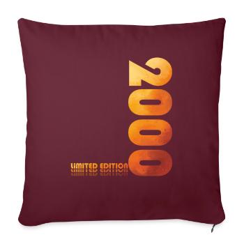 25ème Anniversaire Légende Juin 2000 Millésime 2000 - Housse de coussin décorative 45 x 45 cm - bordeaux - Devant