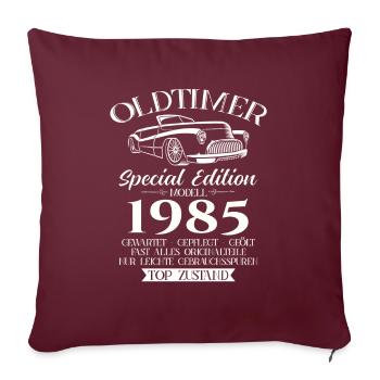 40ème Anniversaire Voiture Classique 1985 Millésime 1985 - Housse de coussin décorative 45 x 45 cm - bordeaux - Devant