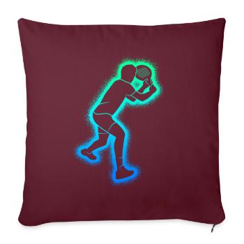 Padel Tennis Raquettes de padel Enfants Garçons Padel - Housse de coussin décorative 45 x 45 cm - bordeaux - Devant