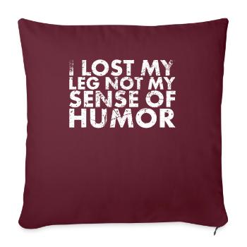 J’ai perdu ma jambe, pas mon sens pour - Housse de coussin décorative 45 x 45 cm - bordeaux - Devant