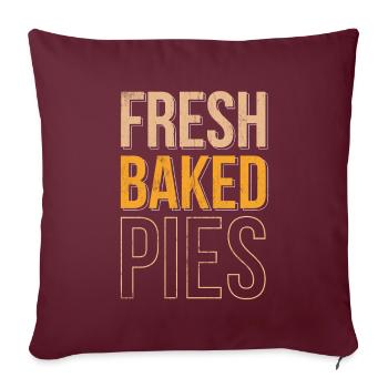 Gâteaux fraîchement sortis du four pour les boulangers ou les amateurs de pâtisserie - Housse de coussin décorative 45 x 45 cm - bordeaux - Devant