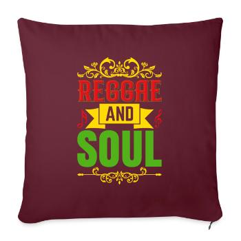 Reggae et Soul Reggae Style Design pour - Housse de coussin décorative 45 x 45 cm - bordeaux - Devant