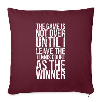 Le jeu n’est pas terminé tant que je n’ai pas lu le pour le tennis - Housse de coussin décorative 45 x 45 cm - bordeaux - Devant
