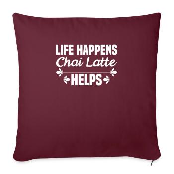 Chai-tee-latte - Housse de coussin décorative 45 x 45 cm - bordeaux - Devant