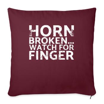 Corne cassée... Faites attention aux doigts pour - Housse de coussin décorative 45 x 45 cm - bordeaux - Devant