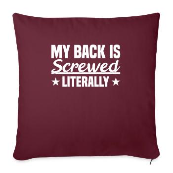 Chirurgie de la colonne vertébrale - Housse de coussin décorative 45 x 45 cm - bordeaux - Devant