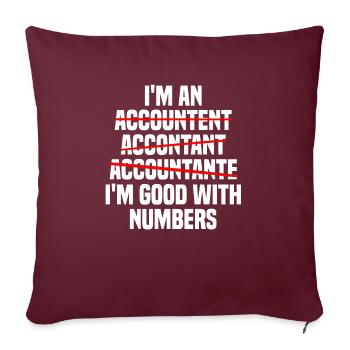 Examen d’auditeur fiscal - Housse de coussin décorative 45 x 45 cm - bordeaux - Devant
