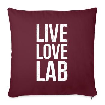 Live Love Lab, Enquêteur - Housse de coussin décorative 45 x 45 cm - bordeaux - Devant