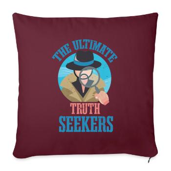 Les chercheurs de vérité ultimes, les experts médico-légaux - Housse de coussin décorative 45 x 45 cm - bordeaux - Devant