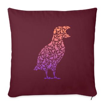 Puffin Papageientaucher Papageitaucher Mädchen - Sofakissenbezug 45 x 45 cm - Burgunderrot - Vorne