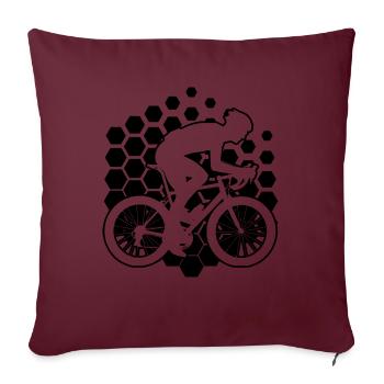 Vélo de route pour femmes Cycliste sur route - Housse de coussin décorative 45 x 45 cm - bordeaux - Devant