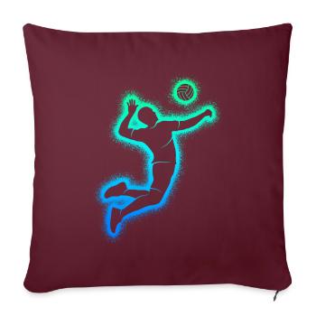 Volley-ball Joueurs de volley-ball Joueurs de volley-ball Garçons - Housse de coussin décorative 45 x 45 cm - bordeaux - Devant