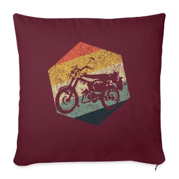 T-shirt cadeau d'amant de conducteur de vélomoteur Simson - Housse de coussin décorative 45 x 45 cm - bordeaux - Devant