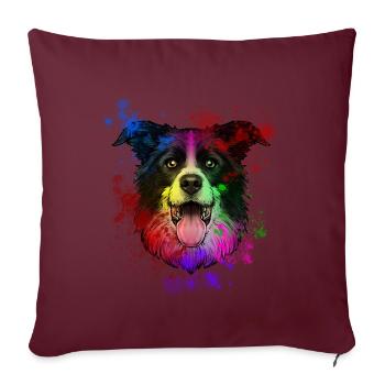 Australian Shepherd - Sofakissenbezug 45 x 45 cm - Burgunderrot - Vorne