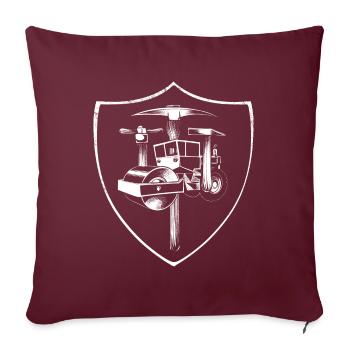 Straßenbauer Wappen - Sofakissenbezug 45 x 45 cm - Burgunderrot - Vorne