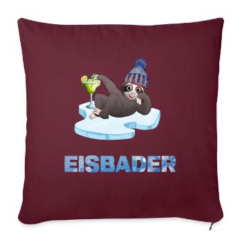 eisbaden winterbader cool icebath kälteresistent - Sofakissenbezug 45 x 45 cm - Burgunderrot - Vorne