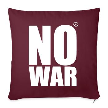 No war - Housse de coussin décorative 45 x 45 cm - bordeaux - Devant