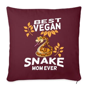 Amoureux des serpents | Cadeaux de reptiles serpents - Housse de coussin décorative 45 x 45 cm - bordeaux - Devant