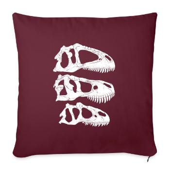 Giganotosaurus Tyrannosaurus Rex Allosaurus - Housse de coussin décorative 45 x 45 cm - bordeaux - Devant
